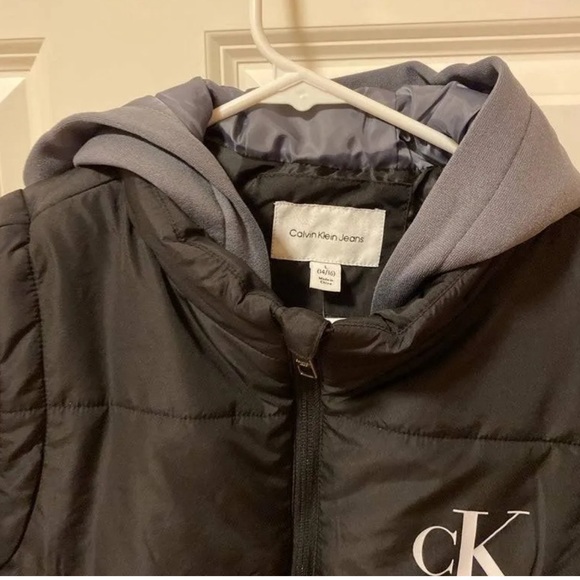 Calvin Klein Jeans - Youth Hybrid Jacket - Black /Grey Size L 14/16 - Picture 2 of 3